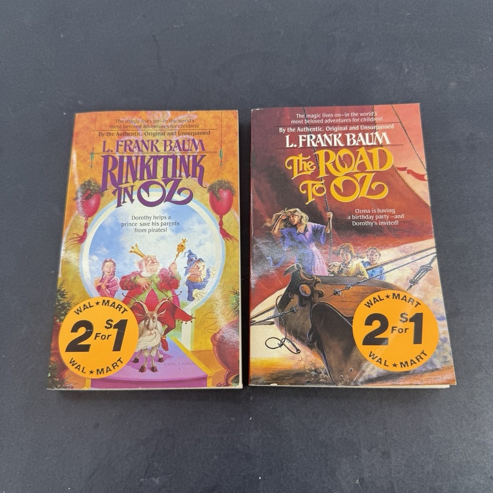 L Frank Baum Oz Book Lot Rinkitink In Oz & The Road To Oz PB Vintage